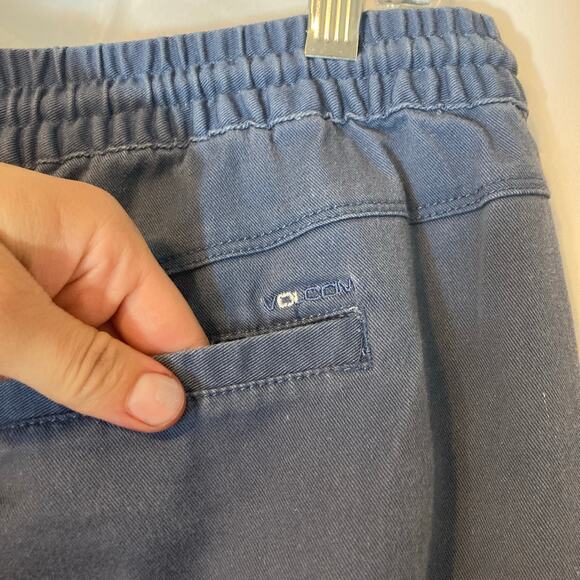 Volcom Repreve Recycled Straight Leg Elastic Waist Drawstring Pullon Blue Pants - Picture 7 of 11